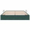 vidaXL Cama com Armazenamento Verde Escuro 140 x 190 cm Veludo