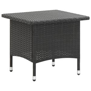 vidaXL Mesa de ch&aacute; 50x50x47 cm vime PE preto