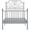 vidaXL Estrutura de cama 100x200 cm metal cinzento