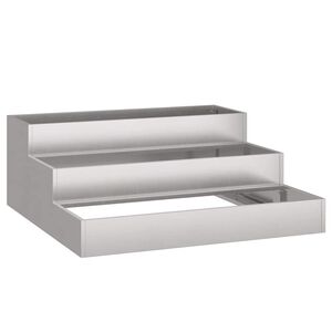 vidaXL Vaso de Jardim Prateado 90 x 90 x 35 cm A&ccedil;o inoxid&aacute;vel