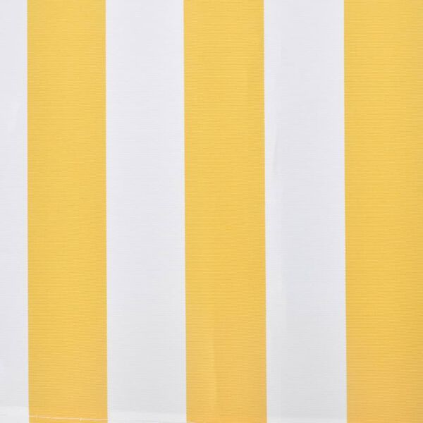 vidaXL Toldo dobr&aacute;vel 300 cm amarelo e branco
