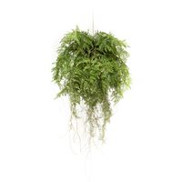 Emerald Feto de pendurar com raízes artificial 55 cm