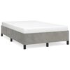 vidaXL Estrutura de cama sem colch&atilde;o cinza claro Veludo