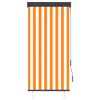 vidaXL Estore de rolo para exterior 80x250 cm branco e laranja