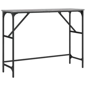 vidaXL Mesa consola 100x32x75 cm derivados de madeira cinzento sonoma