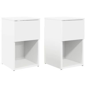 vidaXL Arm&aacute;rio de cama 2 pcs Branco 29 x 31,5 x 49 cm