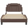 vidaXL Estrutura de cama Viana com LED sem colch&atilde;o 100x200cm castanho