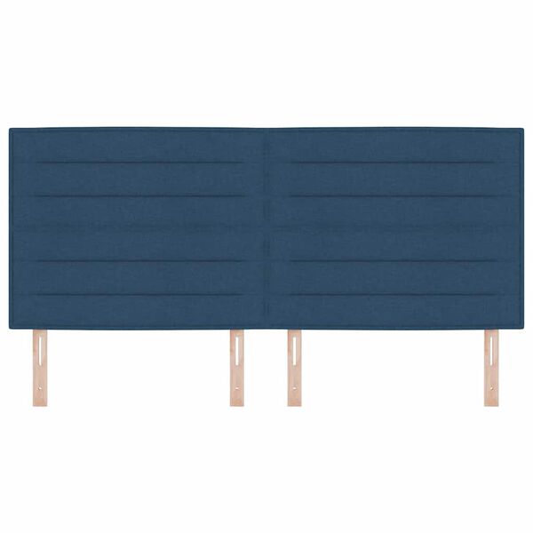 vidaXL Cabeceira Azul 200 cm tecido