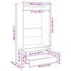 vidaXL Roupeiro 100x50x200 cm derivados de madeira branco