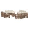 vidaXL Conjunto de Sof&aacute; de Jardim 13 unid. Bege vime PE