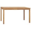 vidaXL Mesa de jantar p/ jardim 140x80x77 madeira de teca maci&ccedil;a
