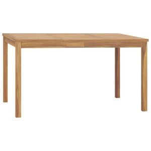 vidaXL Mesa de jantar p/ jardim 140x80x77 madeira de teca maci&ccedil;a