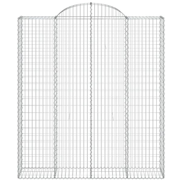 vidaXL Cestos gabi&atilde;o arqueados 13 pcs 200x50x220/240 ferro galvanizado