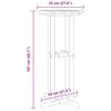 vidaXL Mesa de bar Branco 55 x 55 x 107 cm HDPE