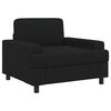 vidaXL poltrona Preto Tecido