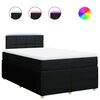 vidaXL Cama boxspring com colch&atilde;o 120x190 cm tecido preto