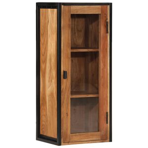 vidaXL Arm&aacute;rio de parede p/ WC 40x30x90 cm ac&aacute;cia maci&ccedil;a e ferro