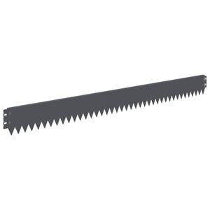 vidaXL Acabamento para Gramado 10 pcs 103 x 10 cm A&ccedil;o Antracite