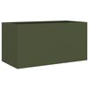 vidaXL Vaso/floreira 62x30x29 cm aço verde azeitona