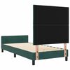 vidaXL Cama Box com cabeceira Verde Escuro 90 x 190 cm Veludo