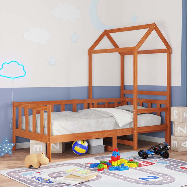 vidaXL Conjunto de Cama Day 2 pcs Marrom Cera