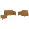 vidaXL 3 pcs conjunto de sof&aacute;s veludo castanho