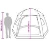 vidaXL Tenda familiar estilo Igloo 6 pessoas imperm. cinza/laranja