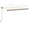 vidaXL Toldo retr&aacute;til manual 400x350 cm cor creme