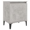 vidaXL Mesa de cabeceira c/ pernas em metal 40x30x50 cm cinza cimento
