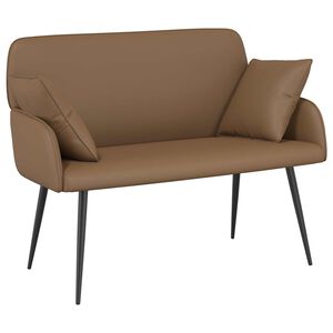 vidaXL Sof&aacute; de 2 lugares com pernas de metal 2 lugar Cappuccino