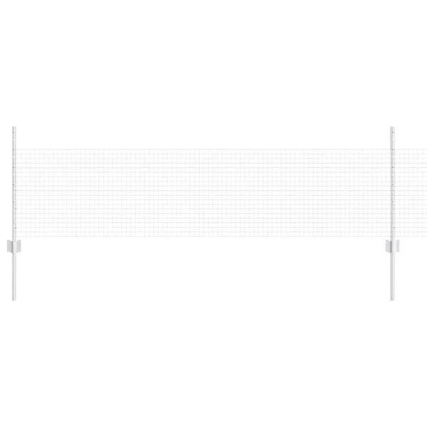 vidaXL Cerca com Poste Prateado 0,5 x 10 m A&ccedil;o