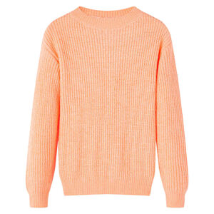 Camisola de malha para crian&ccedil;a laranja brilhante 128