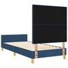vidaXL Estrutura da Cama com cabeceira Azul 90 x 190 cm tecido