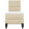 vidaXL Cama Box com colch&atilde;o com cabeceira Creme 80 x 200 cm tecido