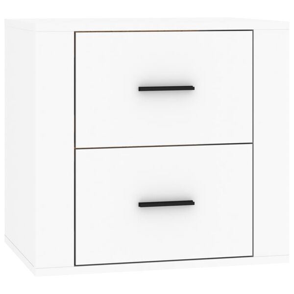 vidaXL Mesa de cabeceira de parede 50x36x47 cm branco