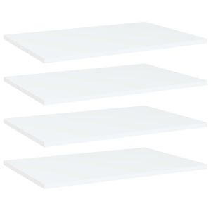 vidaXL Prateleiras para estante 4 pcs derivados de madeira branco