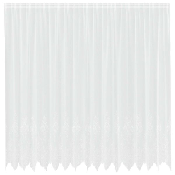 vidaXL Cortina de Renda com cortinas Branco 200 x 400 cm Poli&eacute;ster