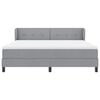 vidaXL Cama Box com colch&atilde;o Cinzento-claro 180 x 200 cm tecido
