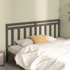 vidaXL Cabeceira de cama 206x4x100 cm pinho maci&ccedil;o cinzento