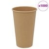 vidaXL Copos de caf&eacute; de papel 1000 pcs 16oz 400ml castanho