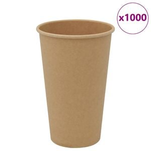 vidaXL Copos de caf&eacute; de papel 1000 pcs 16oz 400ml castanho