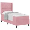 vidaXL Cama Box com colch&atilde;o com cabeceira Rosa 80 x 200 cm Veludo