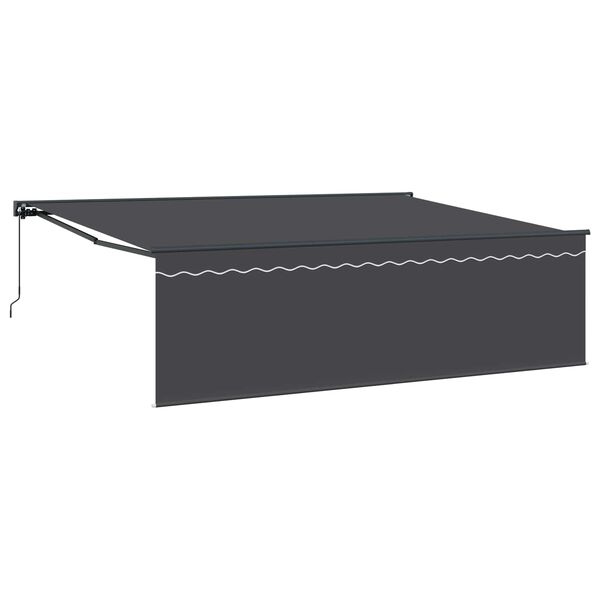 vidaXL Toldo Retr&aacute;til Antracite 450 &times; 300 cm Poli&eacute;ster e Alum&iacute;nio