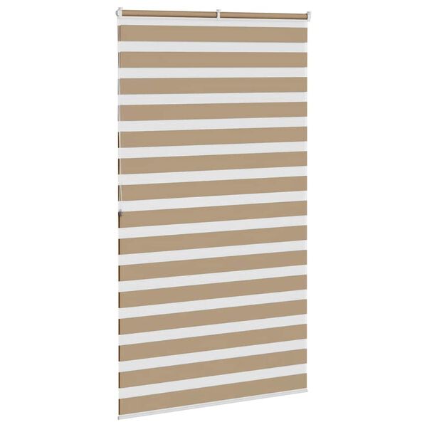 vidaXL Cortina de zebra 130x200 cm largura do tecido 125,9cm poli&eacute;ster