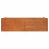 vidaXL Canteiro de jardim 160x80x45 cm aço corten cor enferrujado