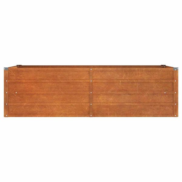 vidaXL Canteiro de jardim 160x80x45 cm aço corten cor enferrujado