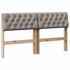 vidaXL Cabeceira estofada Cinzento-acastanhado 160 cm