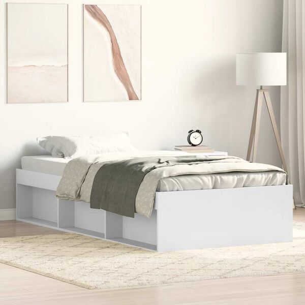 vidaXL Estrutura de cama 100x200 cm branco