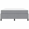 vidaXL Cama Box com colch&atilde;o Cinzento-claro 140 x 190 cm tecido