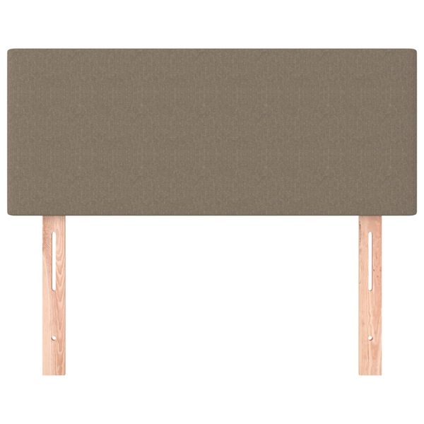 vidaXL Cabeceira de cama tecido 80x5x78/88 cm cinzento-acastanhado